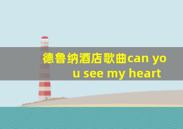 德鲁纳酒店歌曲can you see my heart